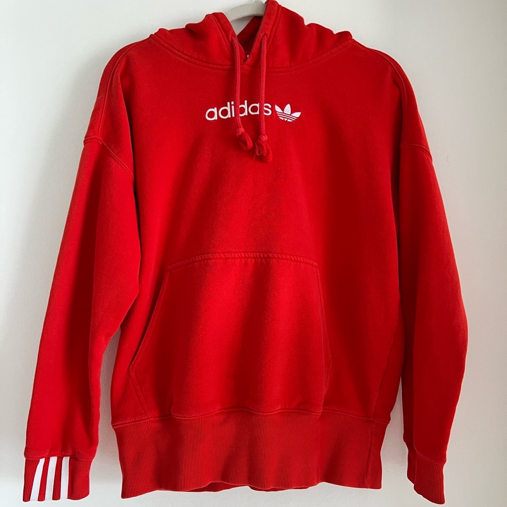 Adidas red hoodie